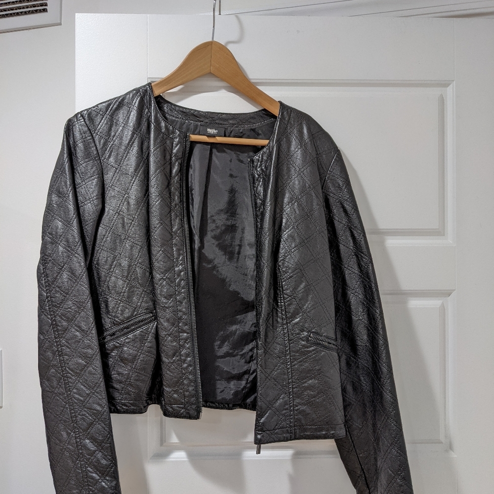Mossimo faux leather quilted jacket